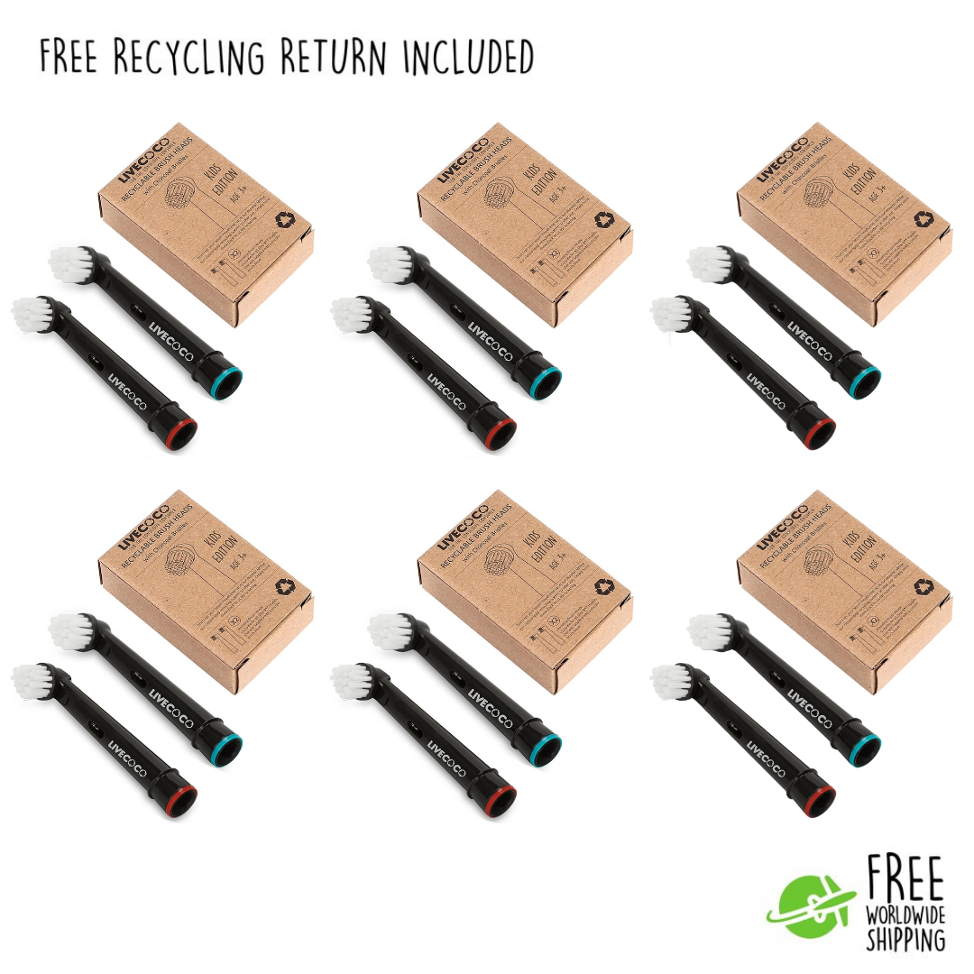 LiveCoco Recyclable Brush Heads (Junior) - Oral-B* Compatible
