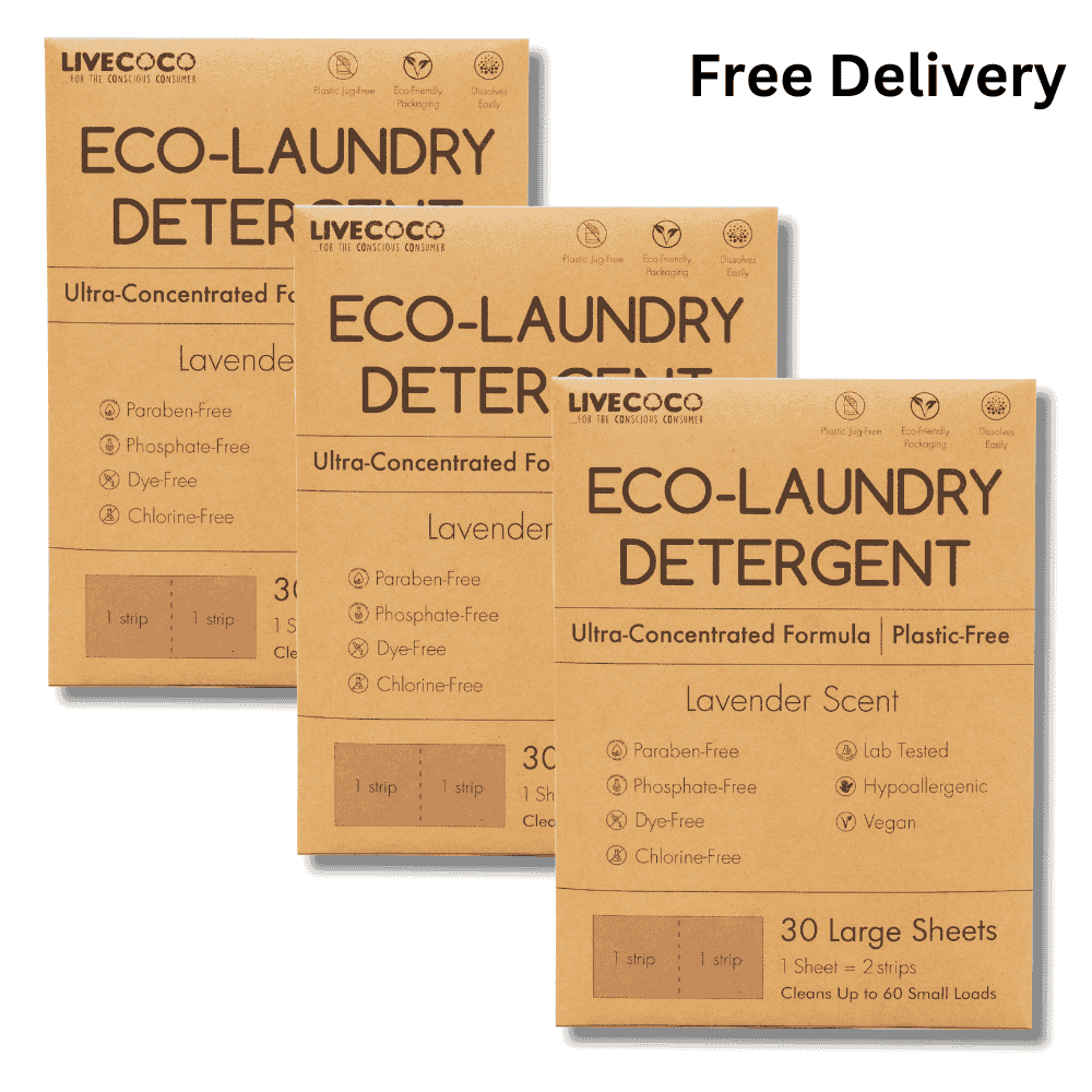 LiveCoco Eco-Laundry Detergent Sheets (60 Loads)