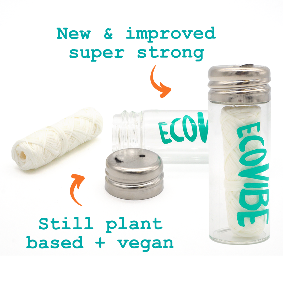 Biodegradable Peppermint Floss with Dispenser - 2 Pack