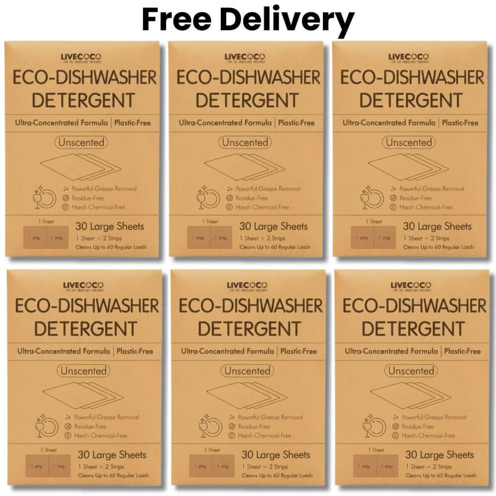 Eco-Dishwasher Detergent Sheets (60 Loads, Unscented)