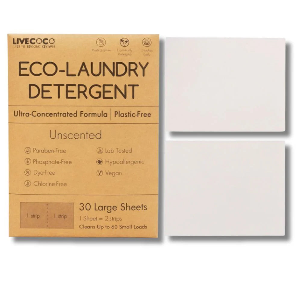 LiveCoco Eco-Laundry Detergent Sheets (60 Loads)