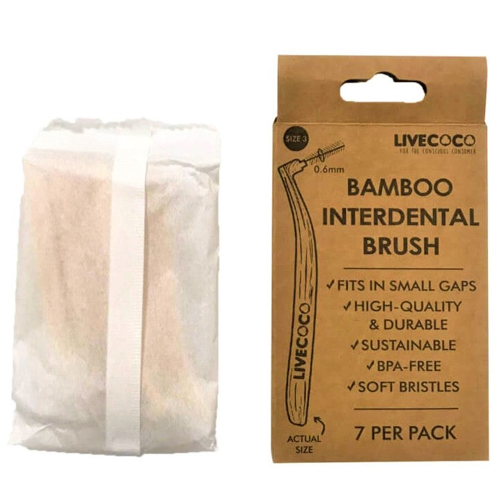 LiveCoco Bamboo Interdental Brushes (Reusable-7 pack)