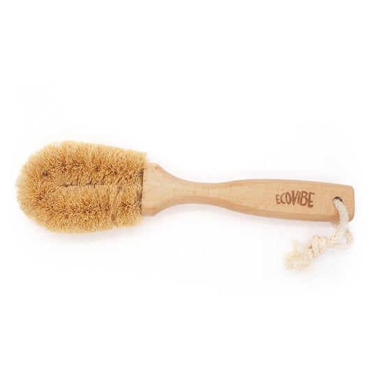 Coconut Dish Brush with Wooden Handle