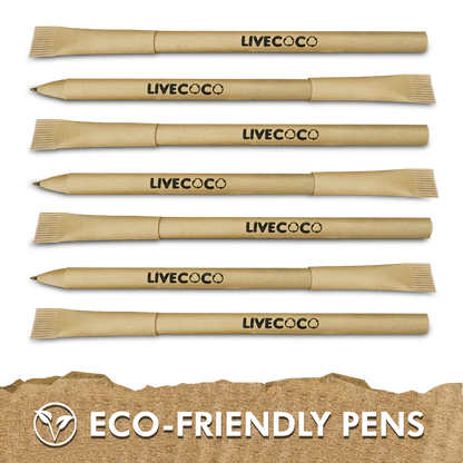 LiveCoco Paper Ballpoint Pens - 24 Pack