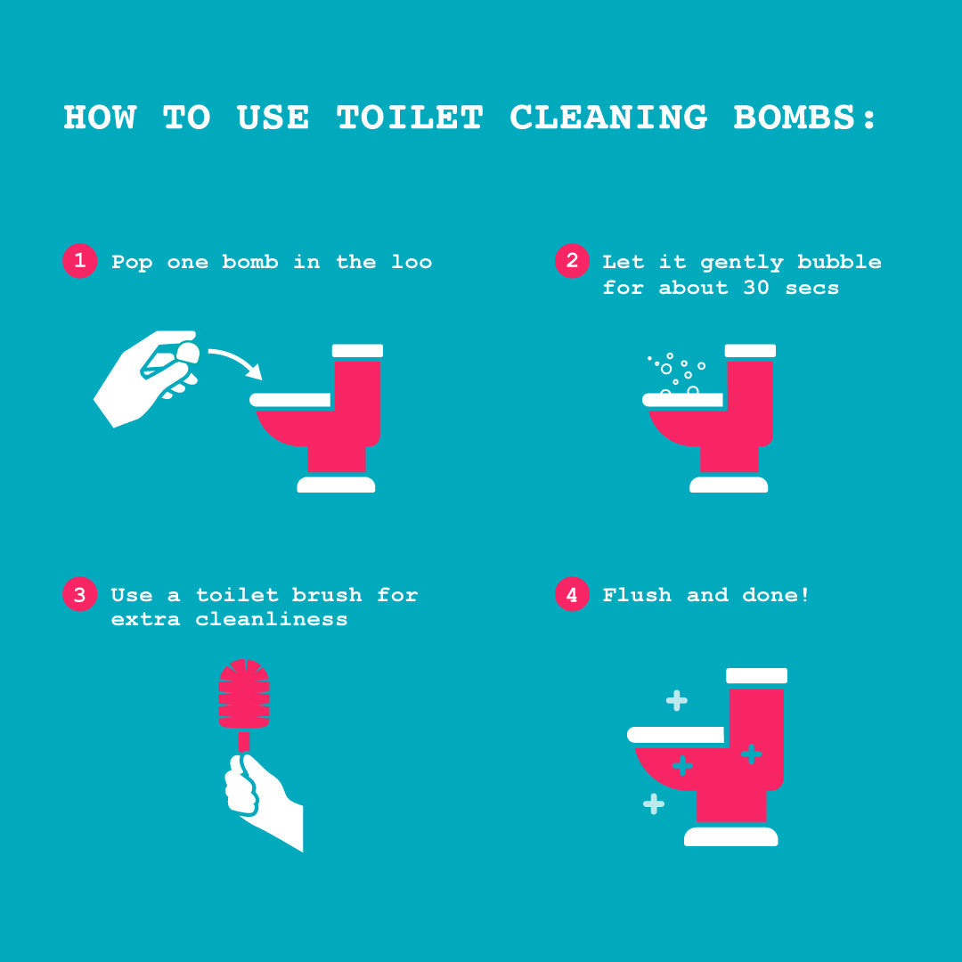 Eco-Toilet Bomb Cleaners (Essential Oils, UK Handmade)