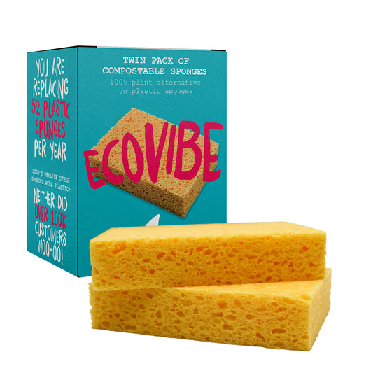 Compostable Cellulose Sponges - Pack of 2
