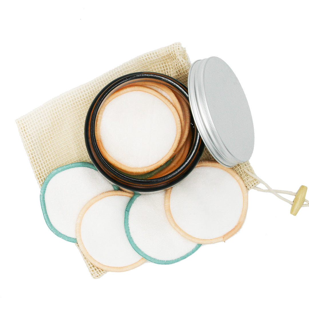 Reusable Makeup Remover Pads & Glass Jar