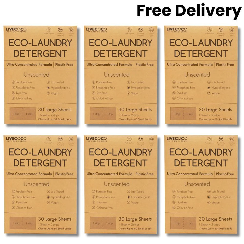 LiveCoco Eco-Laundry Detergent Sheets (60 Loads)