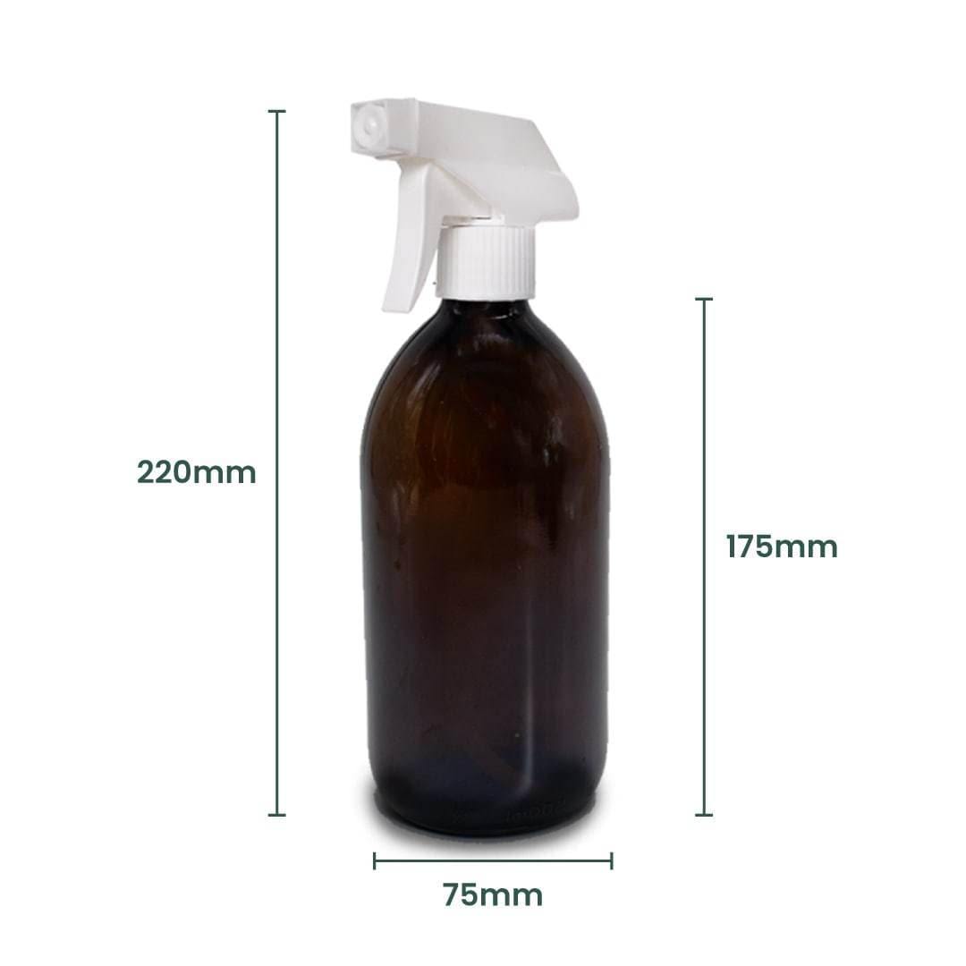 Amber Glass Spray Bottle - 500ml - EcoVibe