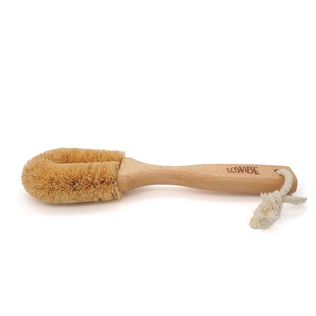 Coconut Dish Brush with Wooden Handle