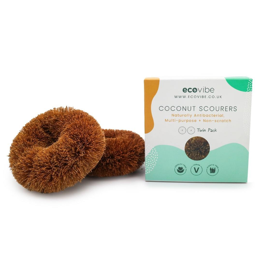 Coconut Fibre Scourers (Twin Pack) - EcoVibe