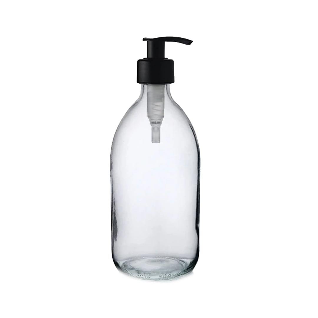 Clear Glass Bottle with Liquid Pump - 500ml - EcoVibe