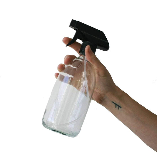 Clear Glass Spray Bottle - 500ml - EcoVibe